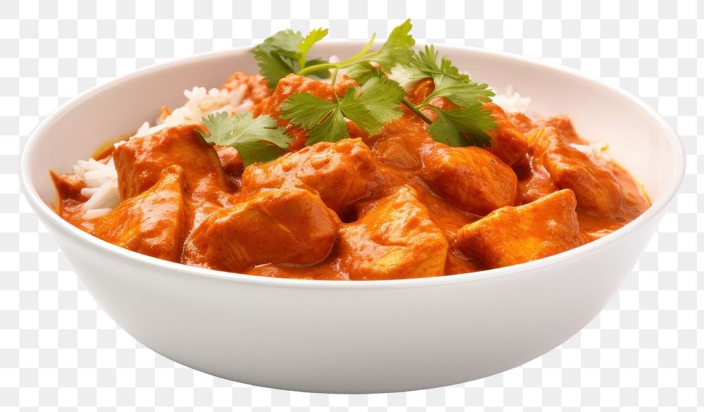 PNG Indian butter chicken curry food white background vegetable.