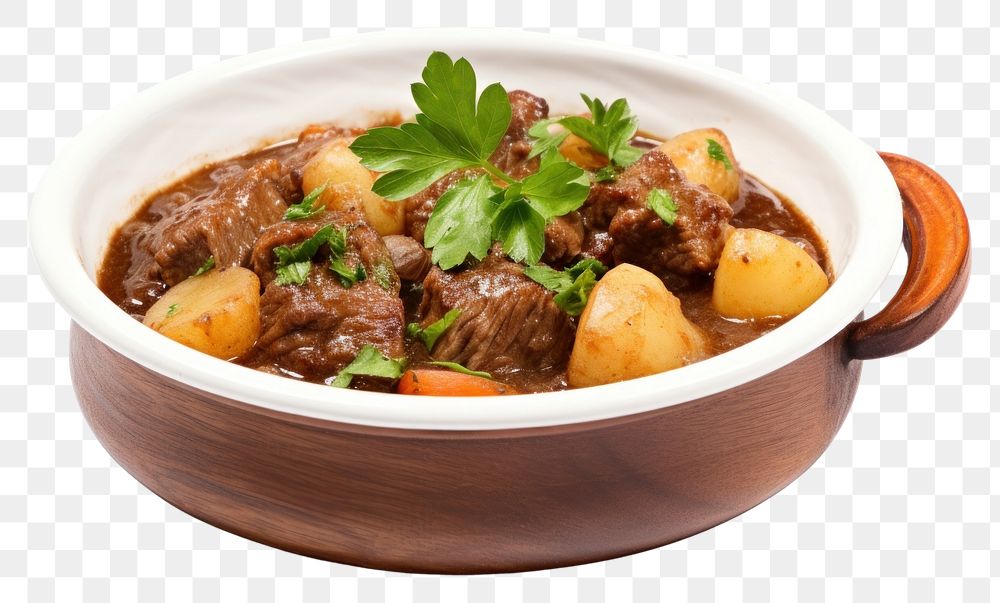 PNG  Irish stew curry meat food.