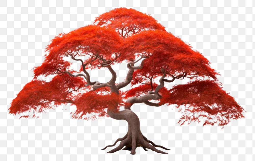 PNG  Japanese maple tree plant red white background.