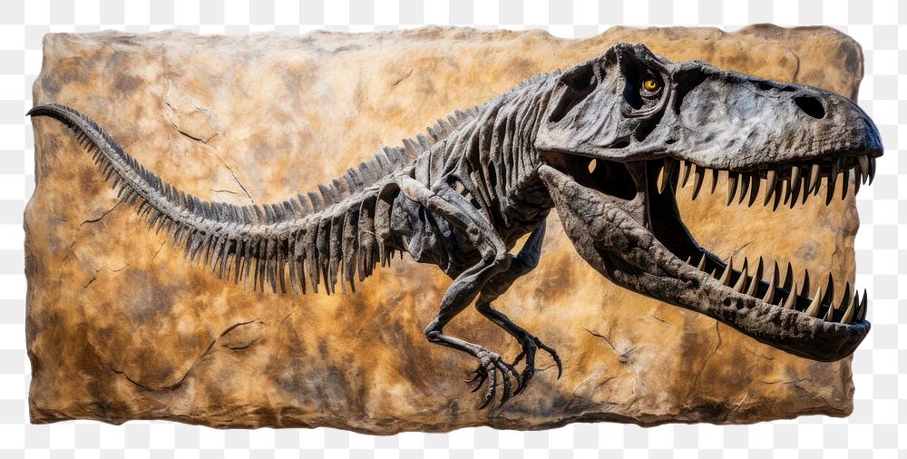 PNG Giganotosaurus fossil dinosaur reptile.