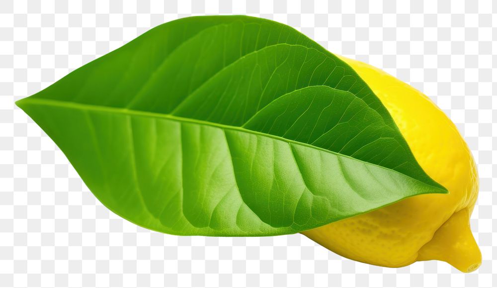 PNG Lemon leaf plant food white background.