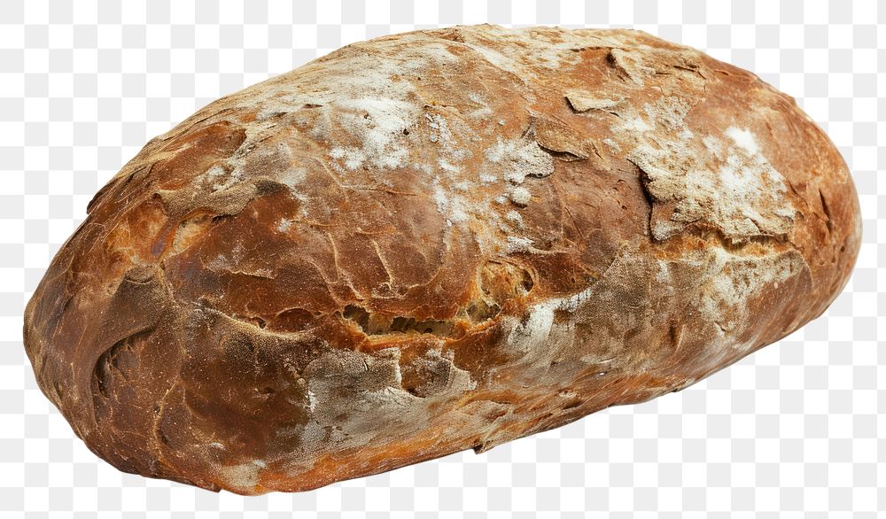 PNG  Rock heavy element Bread shape bread food white background.