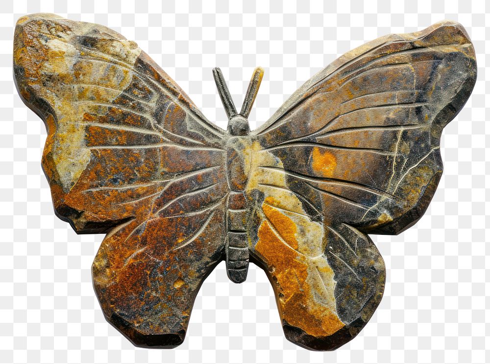 PNG  Rock heavy element Butterfly shape butterfly white background accessories.