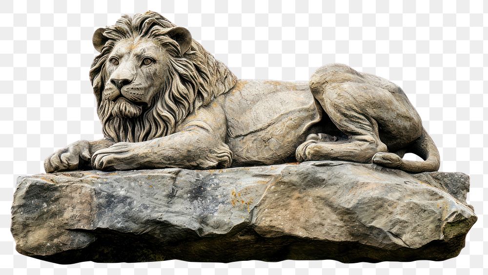 PNG  Rock heavy element Lion shape mammal animal lion.