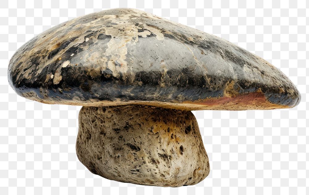 PNG  Rock heavy element Mushroom shape mushroom fungus white background.