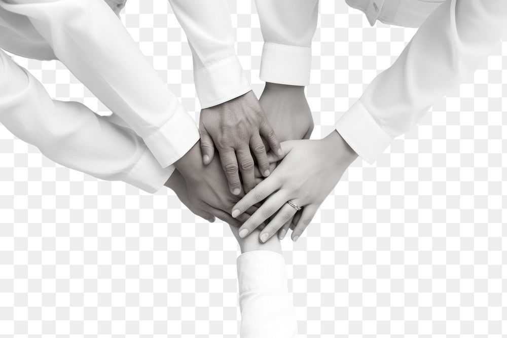 PNG  Business people putting their hands together finger adult white. AI generated Image by rawpixel.