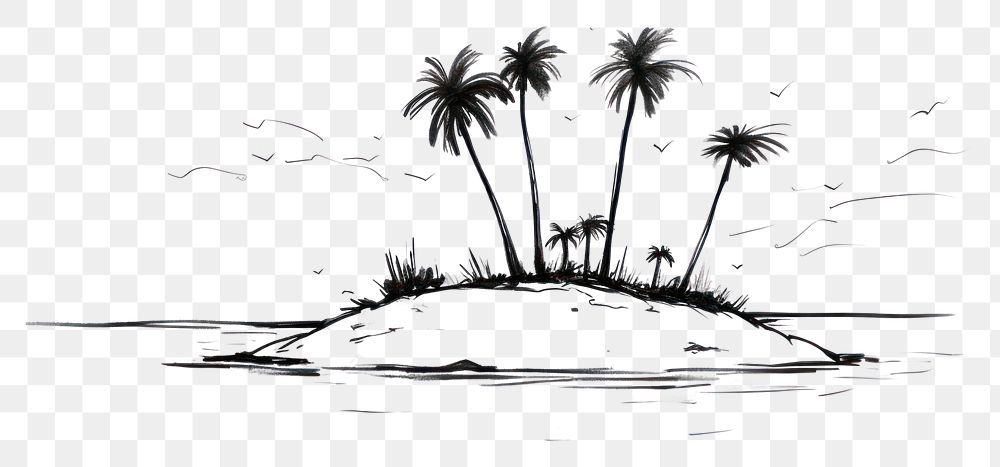 PNG  Drawing outdoors island sketch.