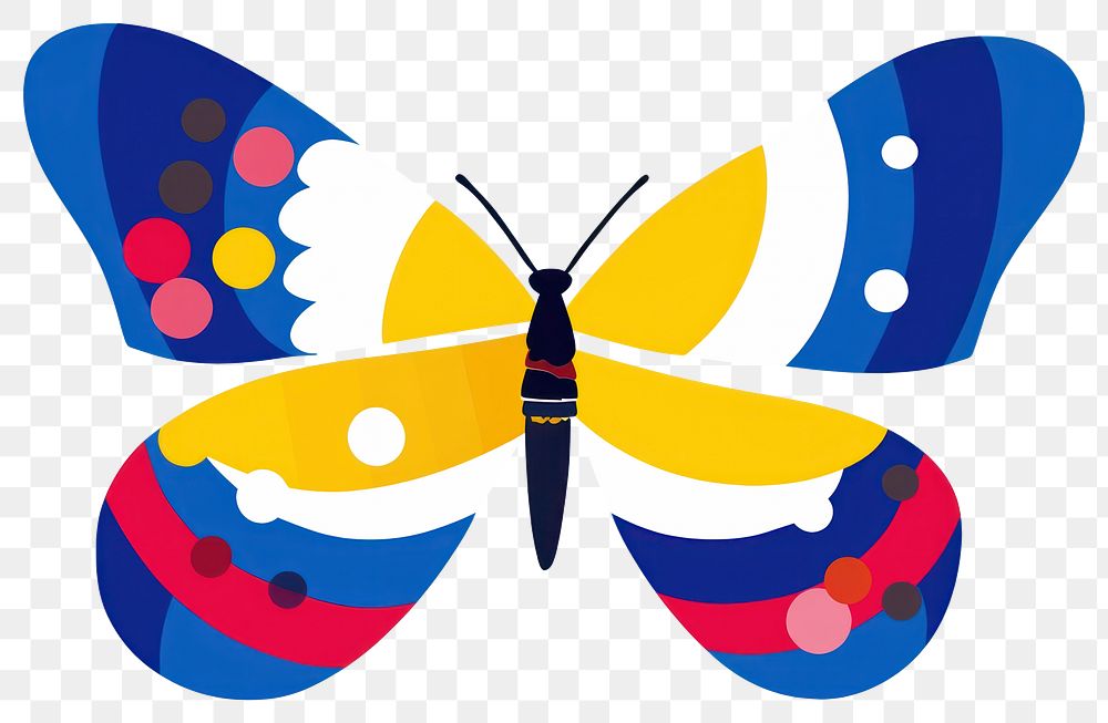 PNG  Butterfly insect shape white background. AI generated Image by rawpixel.