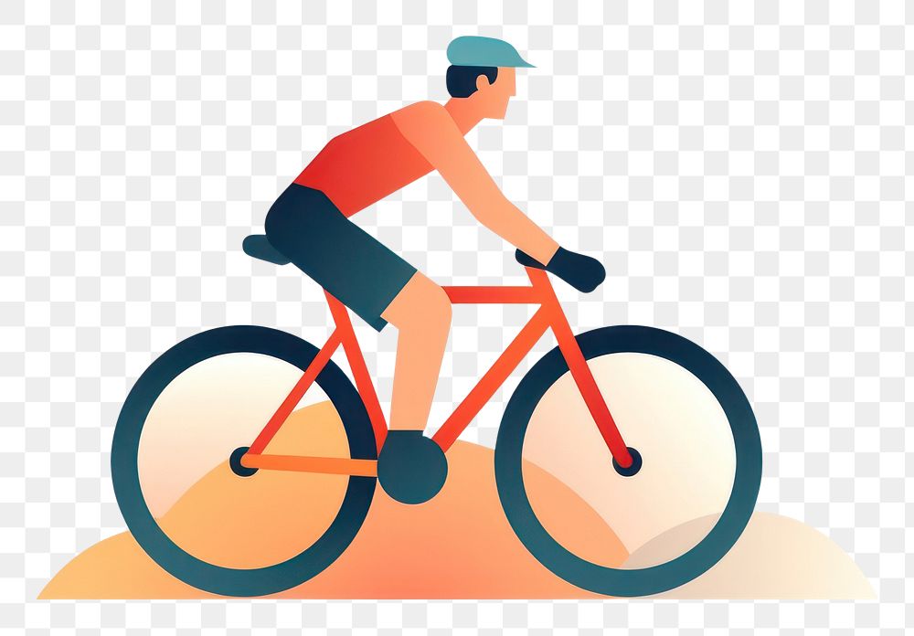 PNG  Man cycling bicycle vehicle sports.