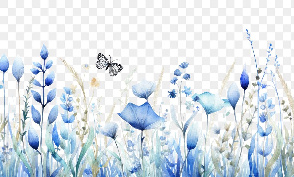 PNG Flower plant backgrounds butterfly.