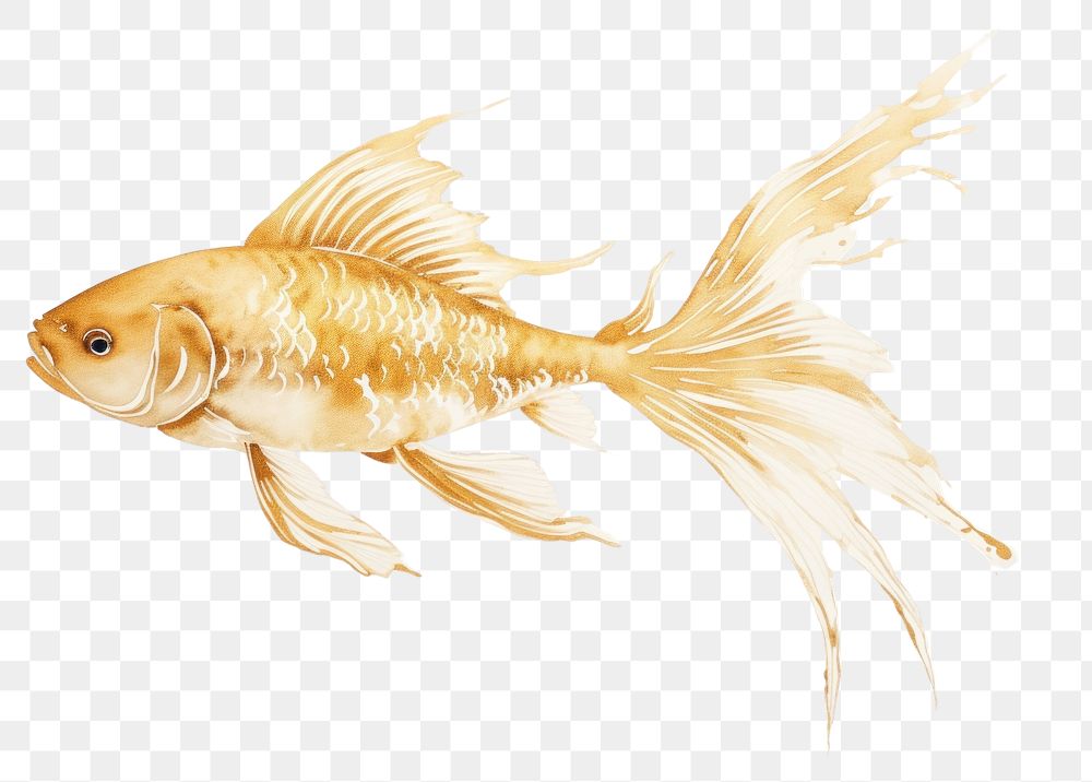 PNG  Koi fish goldfish animal underwater. AI generated Image by rawpixel.