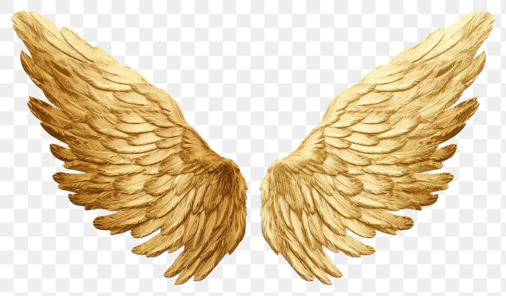 PNG  Wings gold angel accessories. AI generated Image by rawpixel.