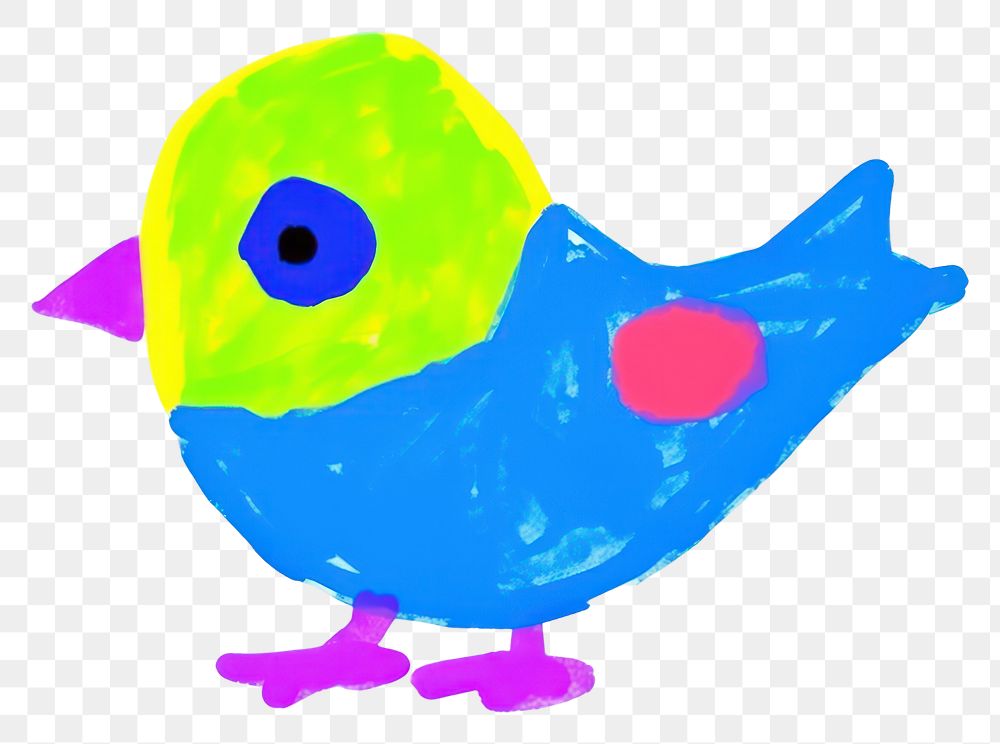 PNG A blue bird animal beak vibrant color. AI generated Image by rawpixel.