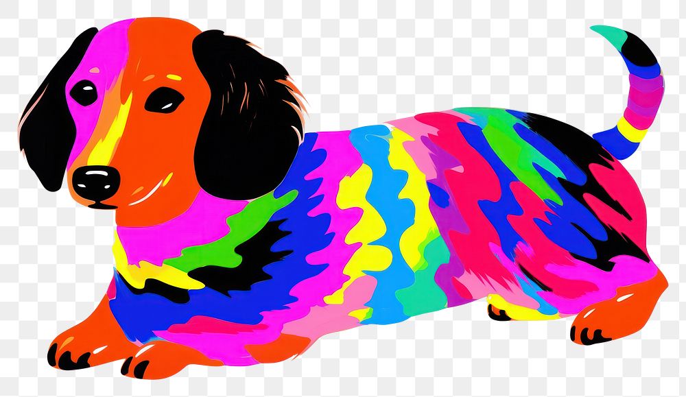PNG Black Dachshund dachshund animal mammal. AI generated Image by rawpixel.