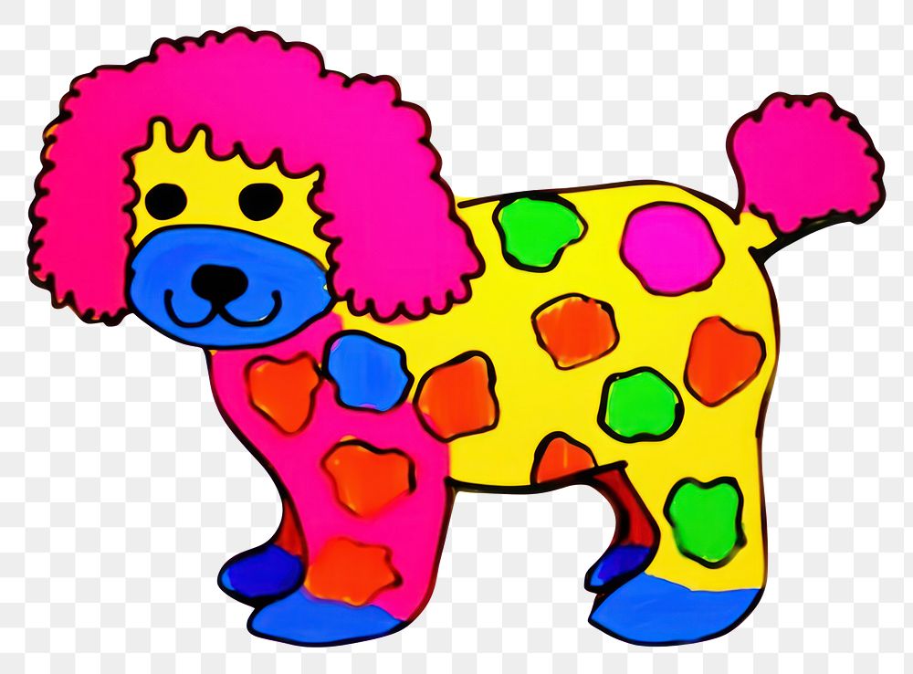 PNG Dog toy representation vibrant color. AI generated Image by rawpixel.
