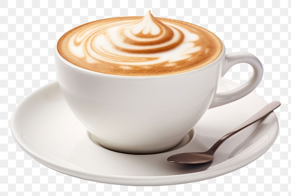 PNG  Cafe au lait coffee saucer latte.