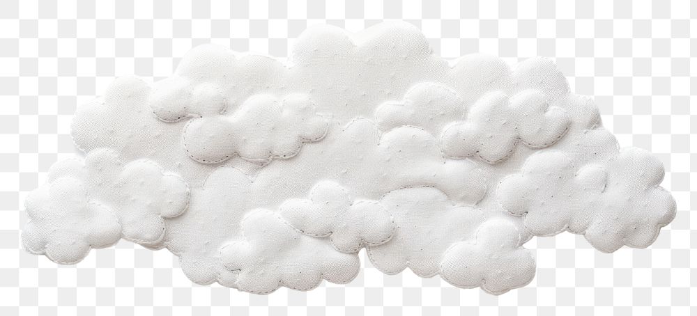 PNG  Clouds in embroidery style backgrounds white accessories.