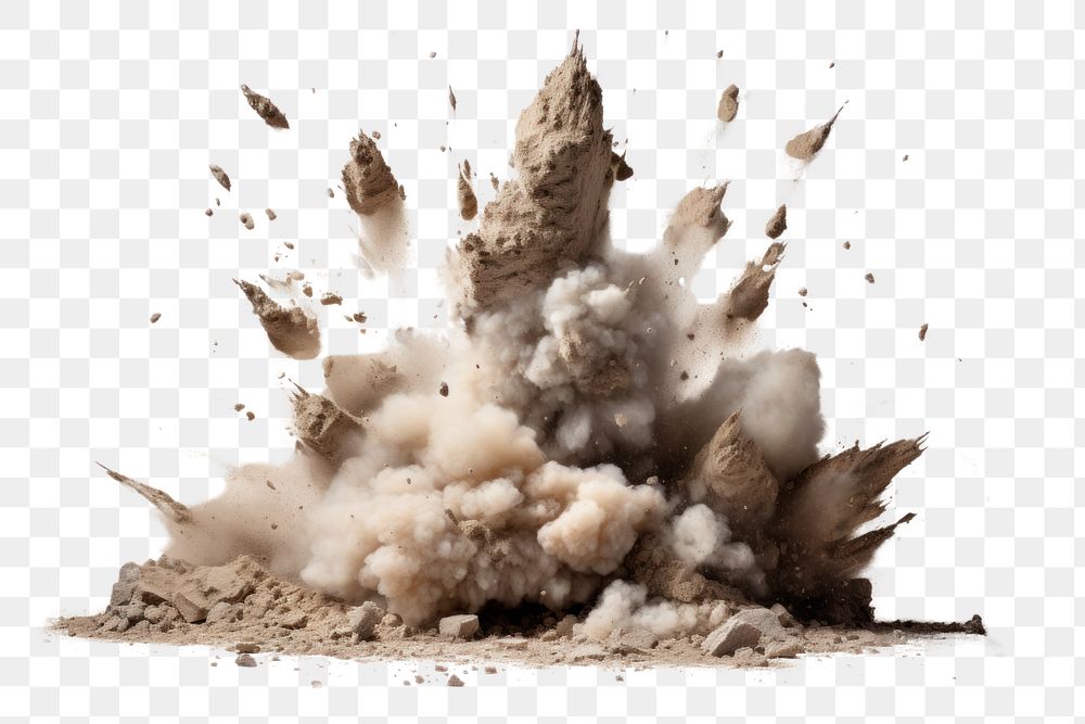 PNG  Explosion dust destruction splattered.