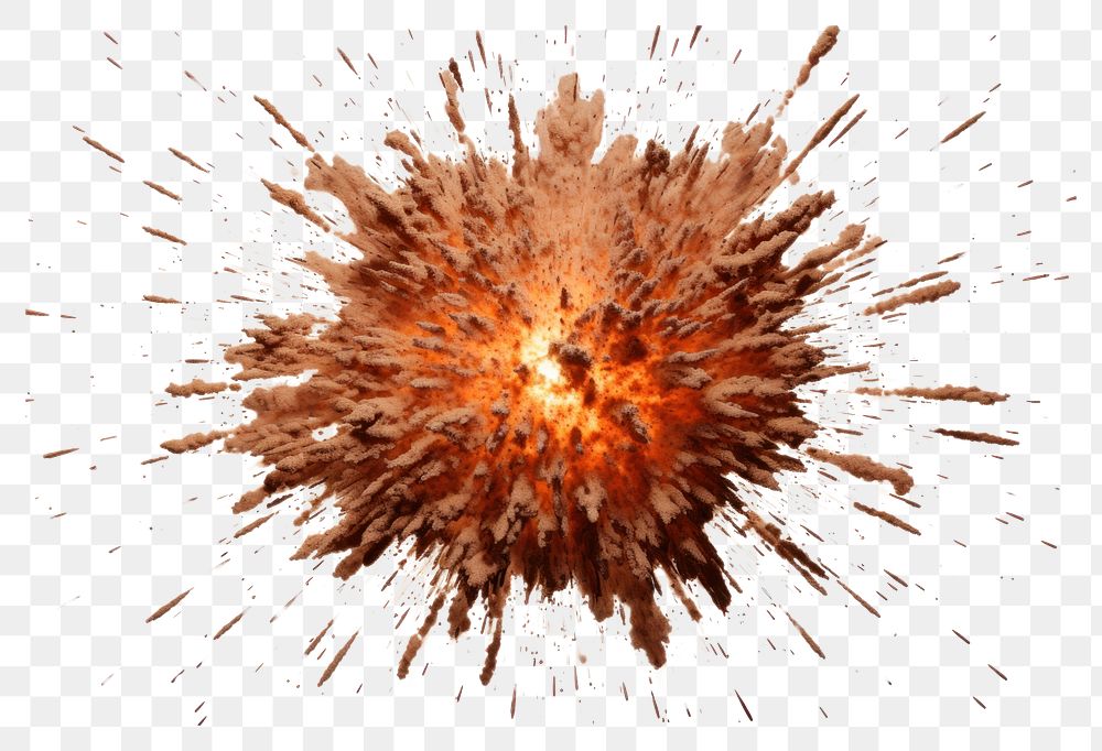 PNG  Explosion fireworks white background splattered.