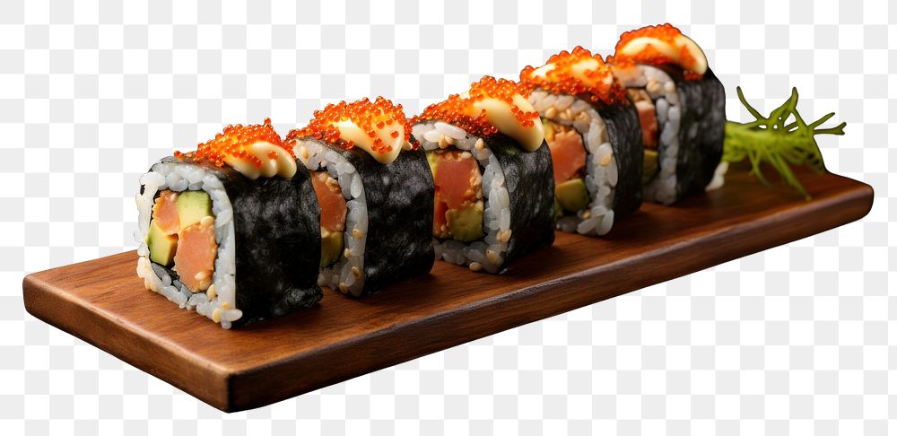 PNG California roll food sushi table. AI generated Image by rawpixel.