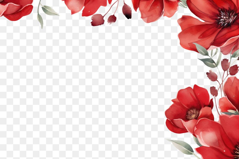 PNG Red flower backgrounds pattern petal.