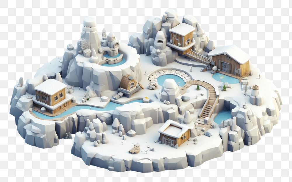 PNG  Igloo village outdoors snow map.