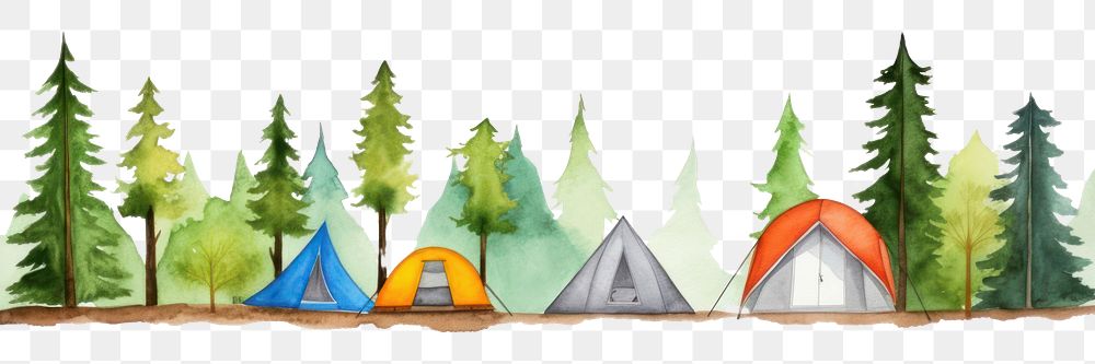 PNG Camping border outdoors nature white background.