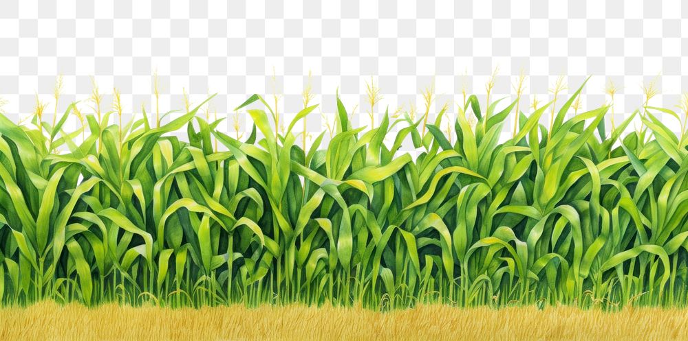 PNG Corn field border agriculture backgrounds outdoors.