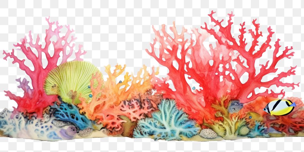 PNG Coral reef border aquarium outdoors nature.
