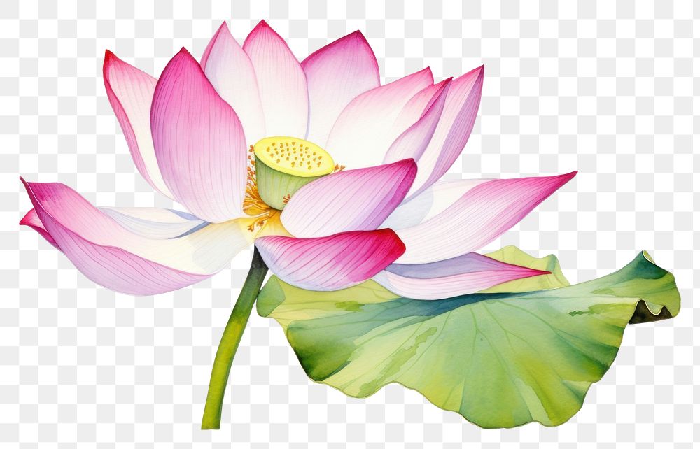 PNG Lotus border flower petal plant.