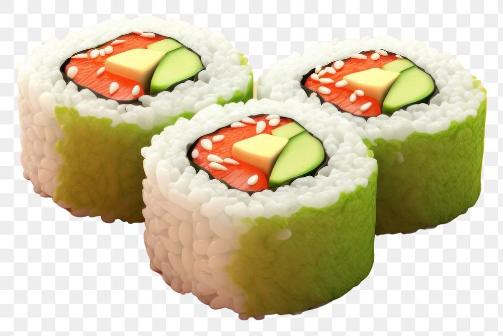 PNG  California rolls sushi rice food.