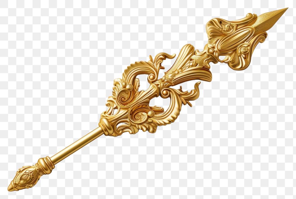 PNG A Rococo Arrow dagger weapon gold.