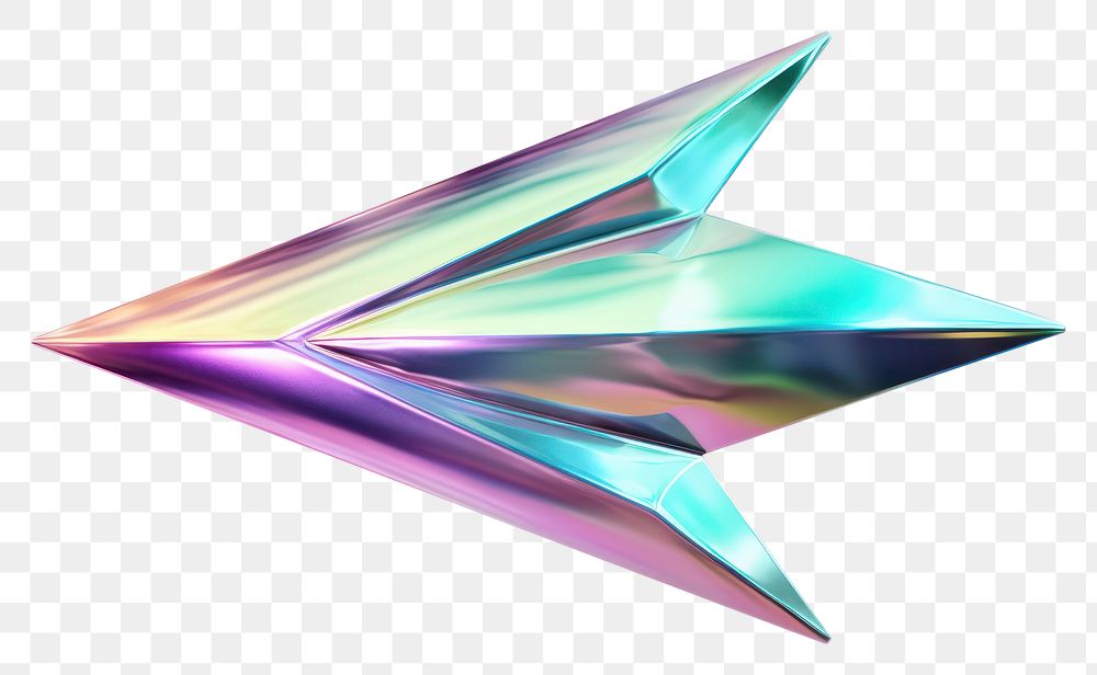 PNG  Arrow iridescent white background lightweight abstract.