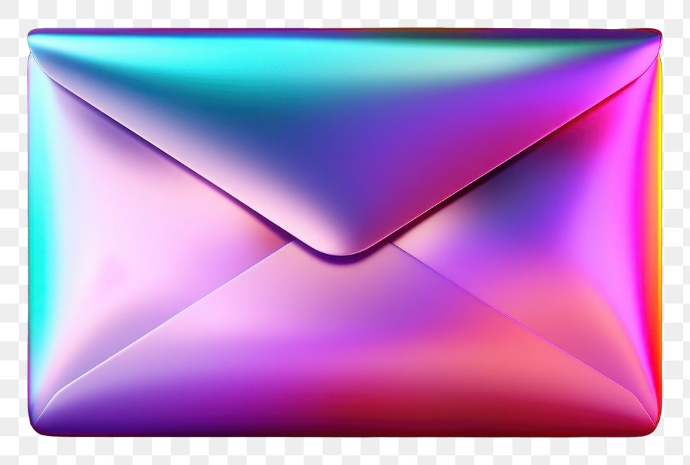 PNG  Mail icon iridescent shape illuminated technology.
