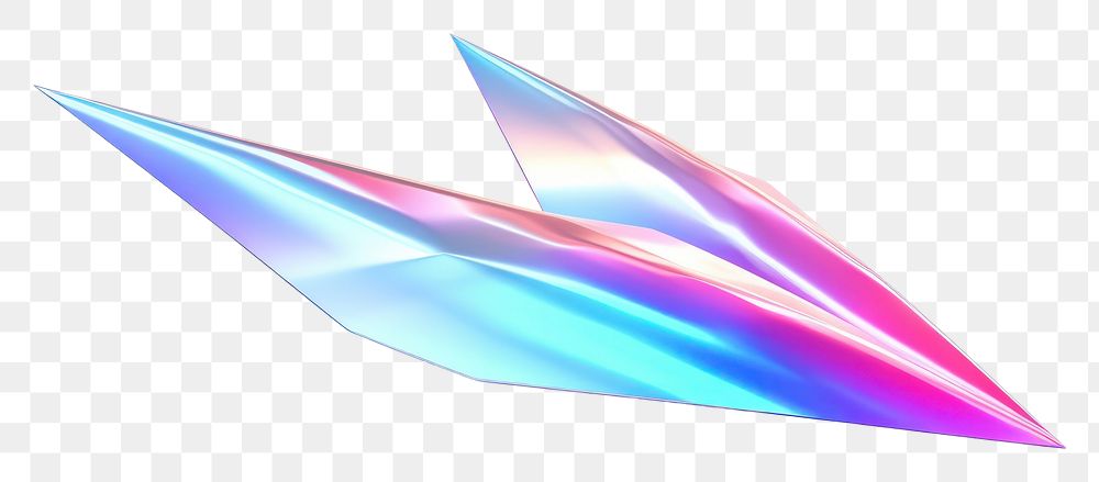 PNG  Paper plane iridescent origami white background lightweight.