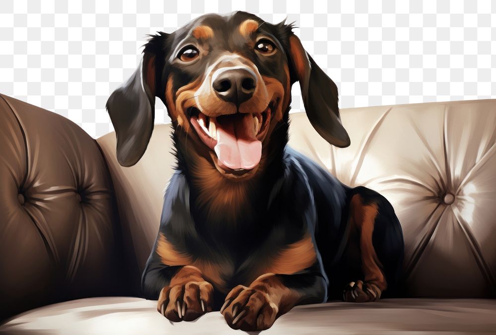 PNG Dachshund dachshund furniture mammal.