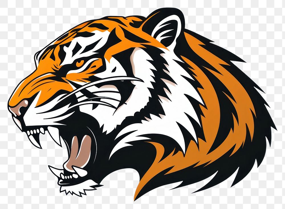 PNG  Tiger wildlife animal logo.