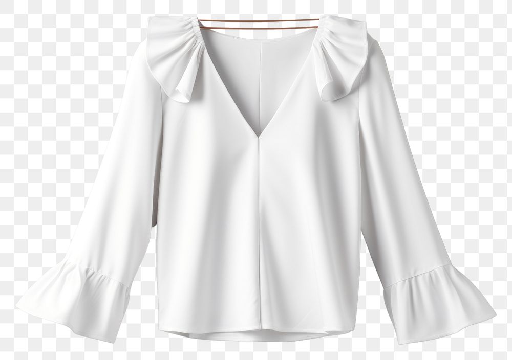 PNG  Blouse sleeve coathanger outerwear. AI generated Image by rawpixel.