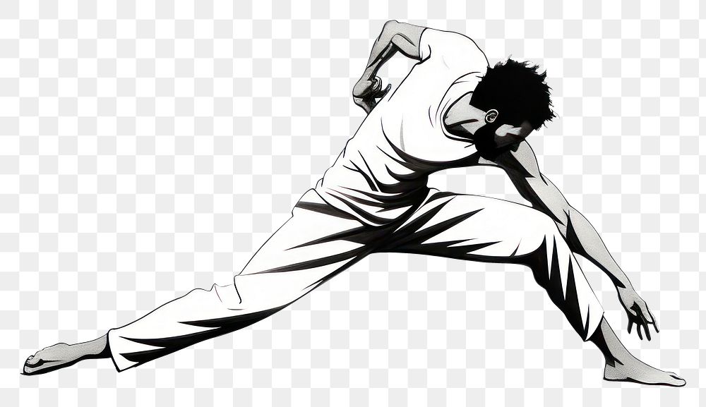 PNG  Capoeira drawing sketch adult.