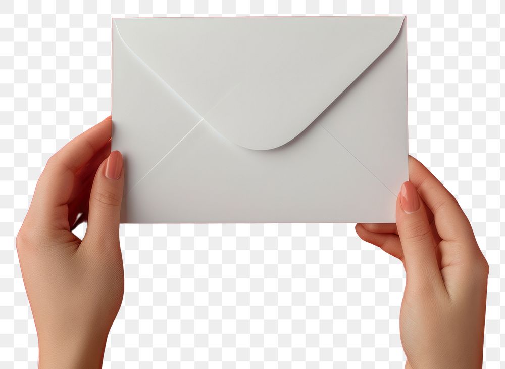 PNG Envelope mockup holding paper mail.
