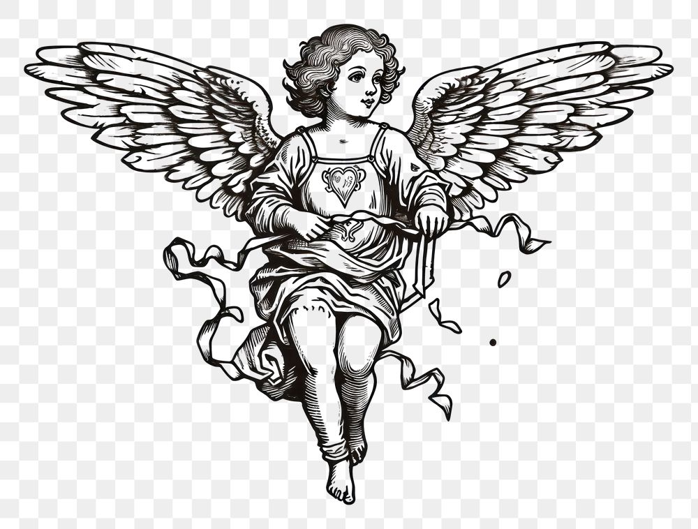 PNG  Cupido drawing sketch angel.