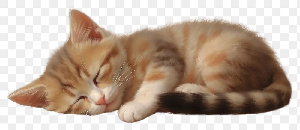PNG A sleepy kitten sleeping animal mammal.