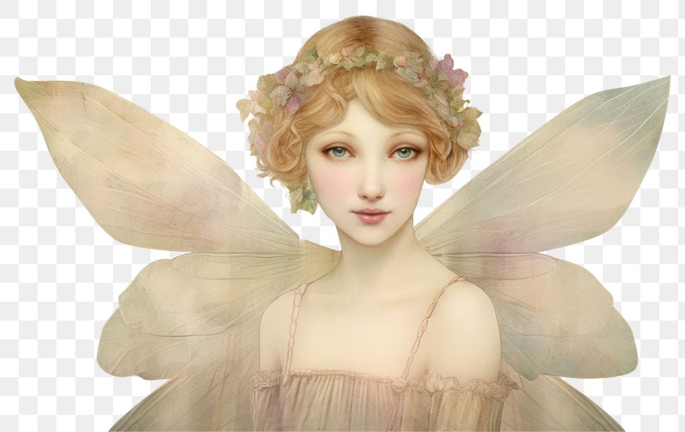 PNG  Portrait fashion fairy angel
