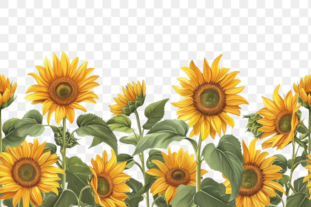 PNG  Sunflower backgrounds plant inflorescence.