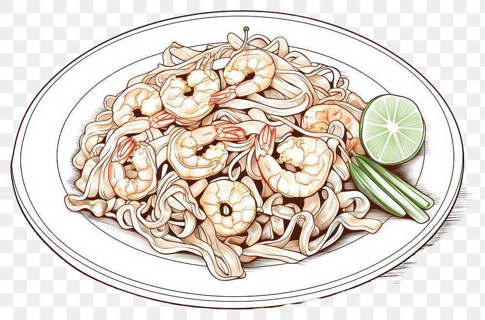 PNG Seafood shrimp plate meal.