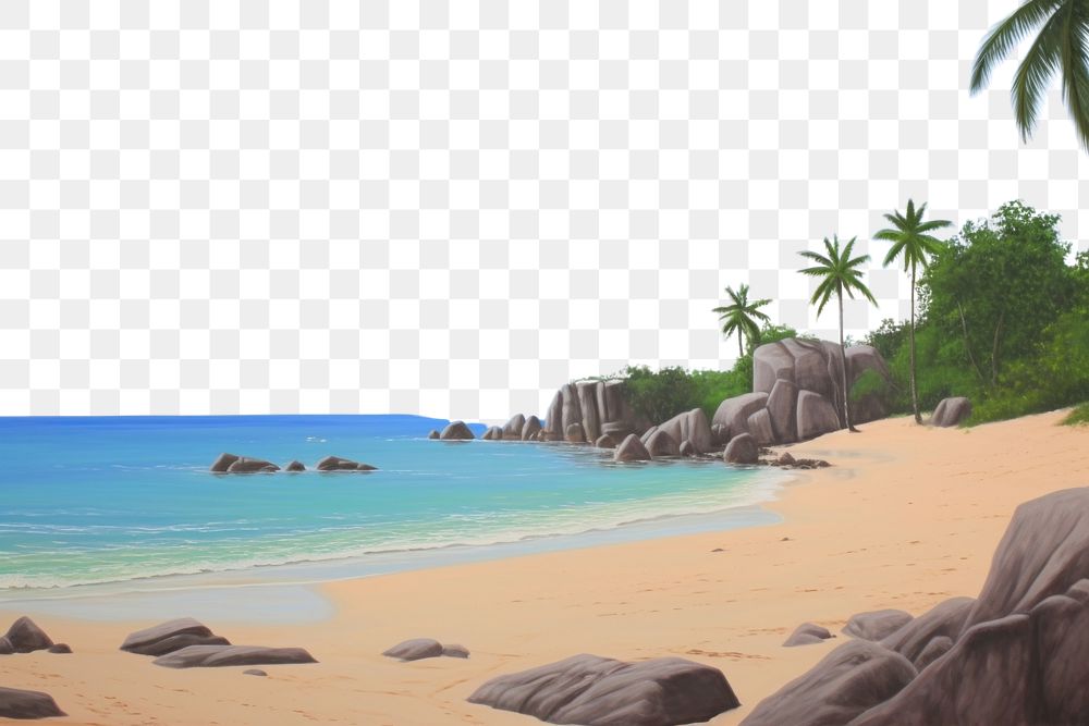 PNG  Hot weather in Thailand beach landscape outdoors horizon. AI generated Image by rawpixel.