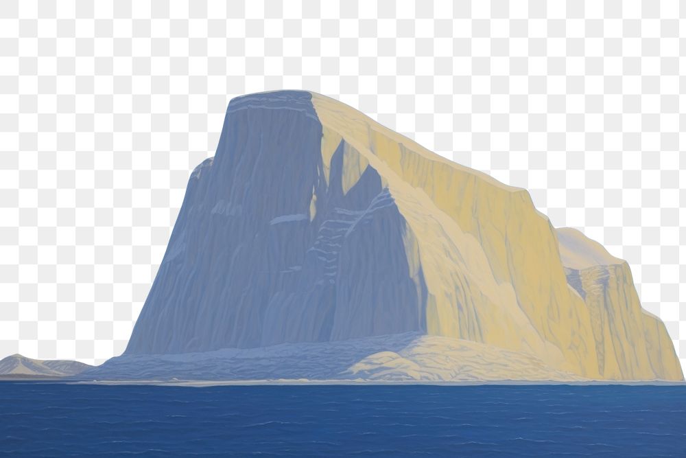 PNG  Ice berg landscape outdoors painting. AI generated Image by rawpixel.