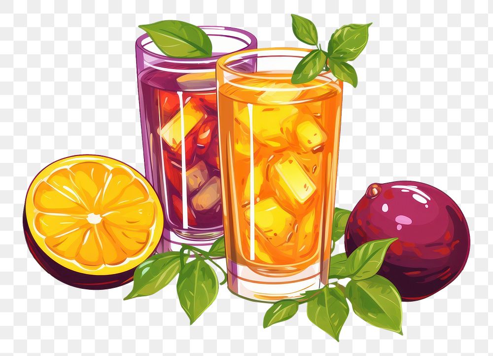 PNG Fruit drink juice glass.