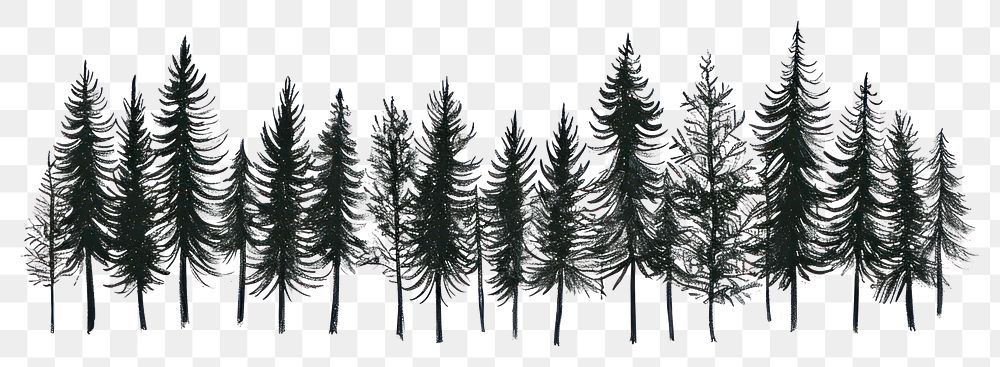 PNG Pine tree forest drawing plant fir.