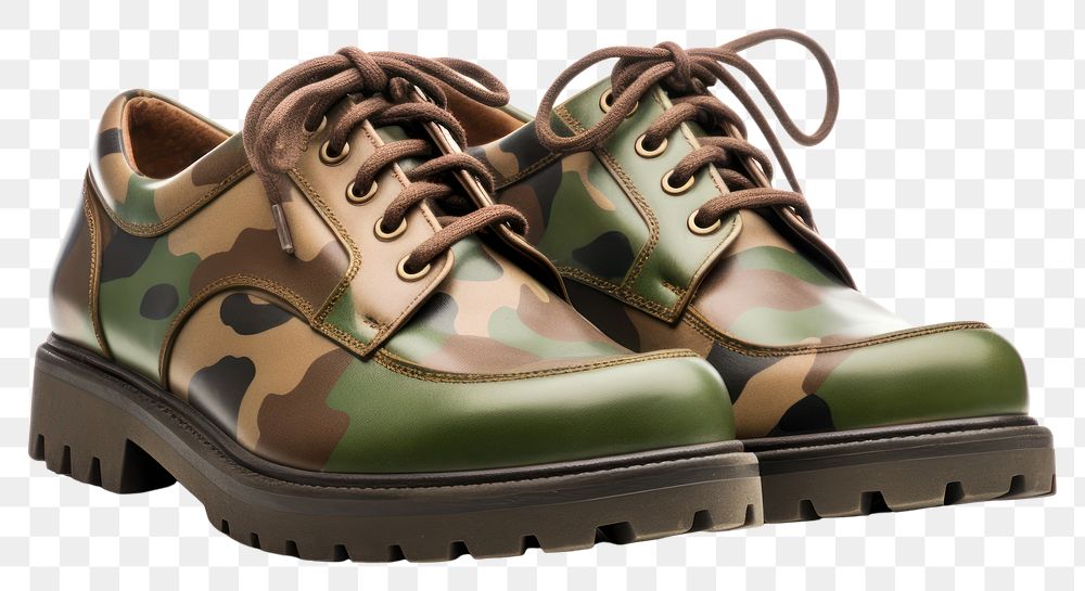 PNG  Military shoes footwear fashion white background.